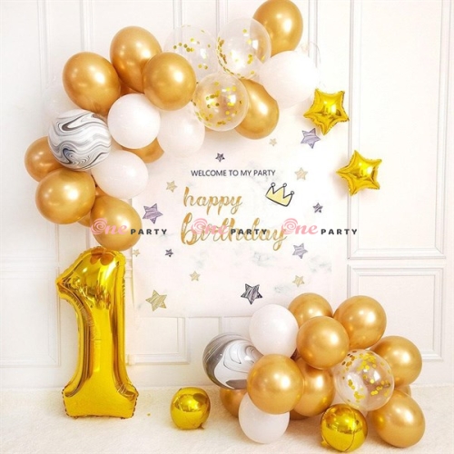 T01122 Set bóng trang trí vàng - bộ
