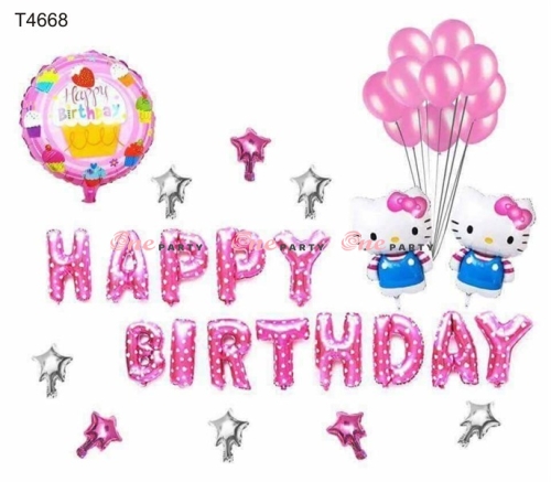 T4668 set bóng hello kitty cằm bòng