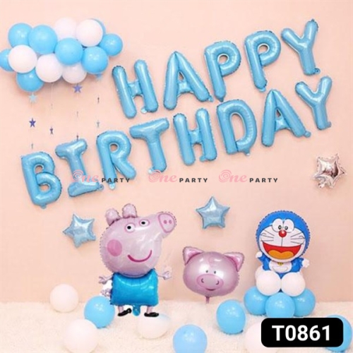 T0861 Set heo peppa doremon - bộ