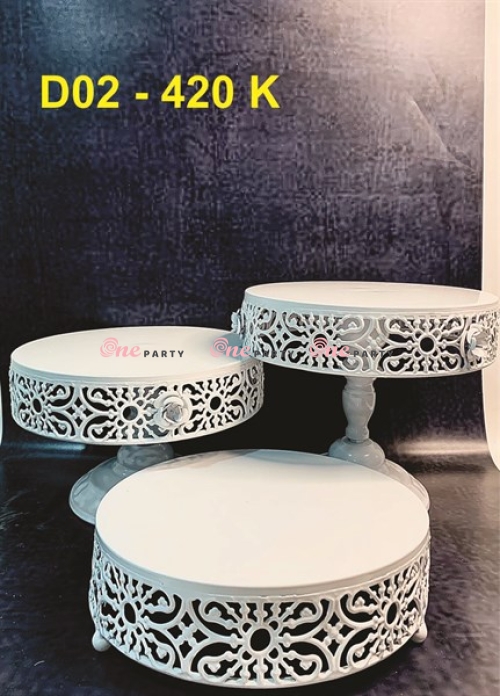 Bộ dĩa trắng hoa hồng nổi - bộ/3c