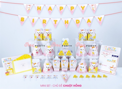 Set mini chuột hồng (Bộ)