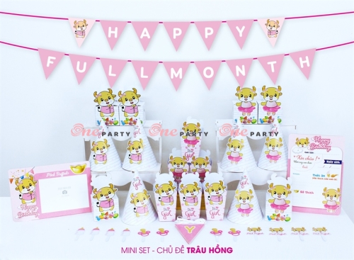 Set mini trâu hồng (Bộ)