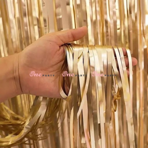 Rèm 2m kim loại vàng đậm - cái