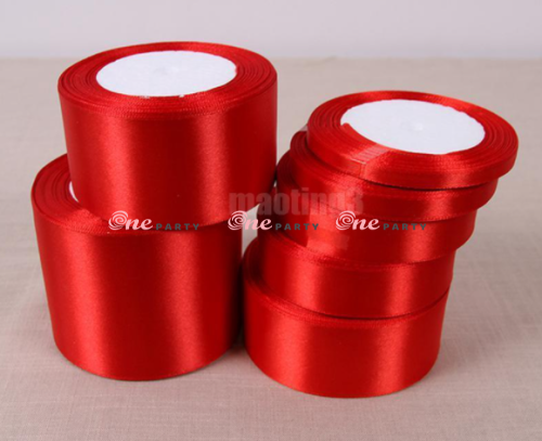 Dây ruy băng dẻo Đỏ - cuộn