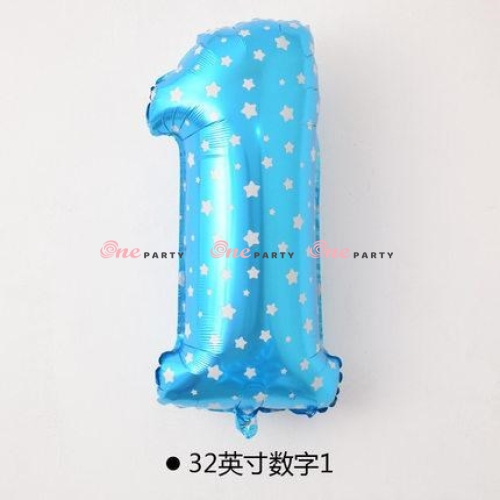 số 1 lớn xanh bi 70cm - cái