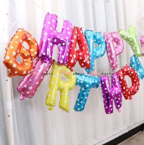 Chữ phao HPBD đủ màu bi - bộ