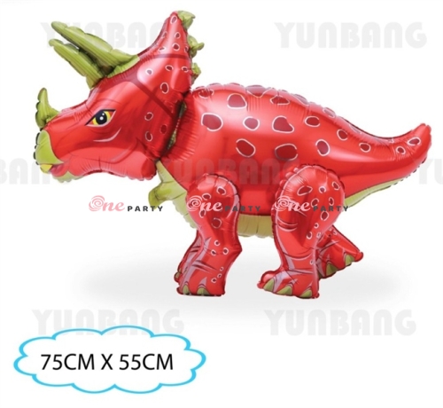 Tê giác 3d đỏ đẹp - cái