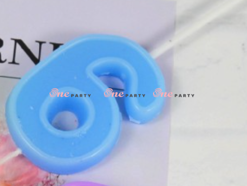 Nến số 9 Xanh