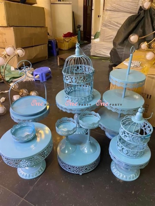 Kệ bánh trang trí 12 món xanh (1 thùng/12 món)