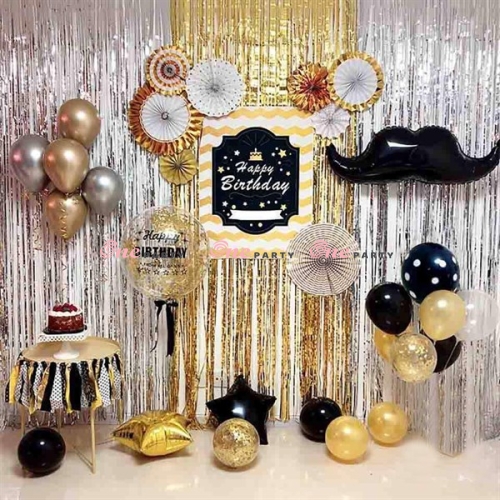 02458 set bóng HPBD râu mép - bộ ( có backdrop)