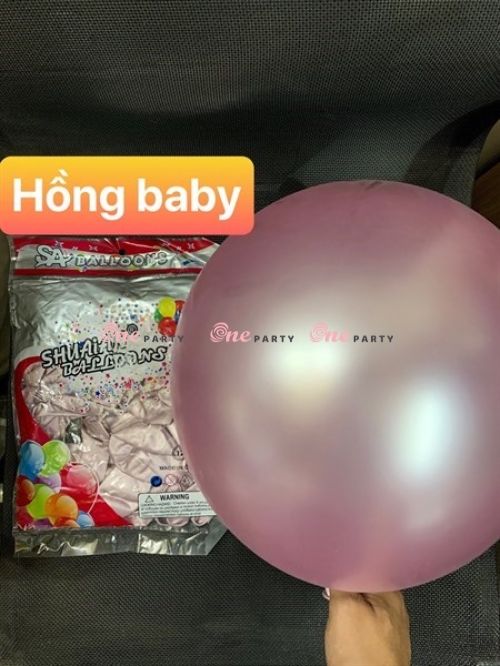 Tròn chomre 10in hồng baby - tui/50c