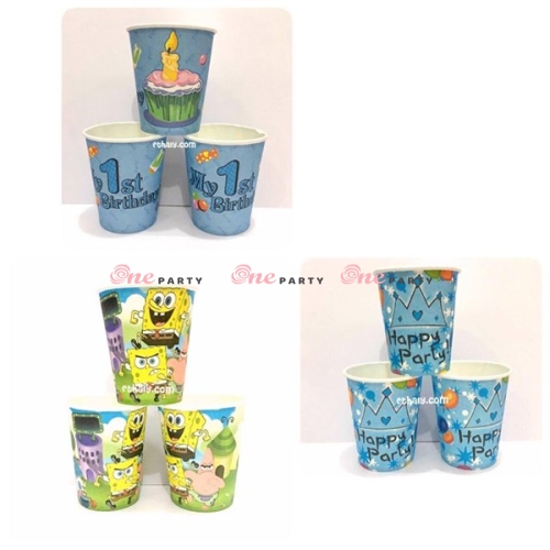 Ly giấy theo chủ đề túi 6 cái