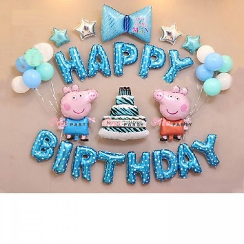 TS52 Set bóng trang trí heo peppa - bộ