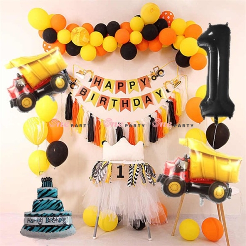 T31657 Set bóng set ben màu vàng cam - bộ