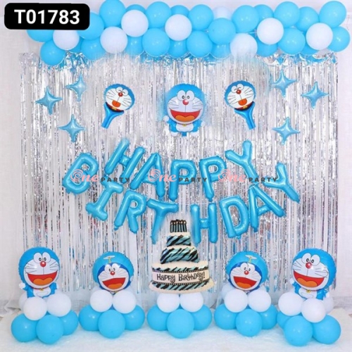 T01783 Set bóng đôrêmon tay cằm có rèm - bộ