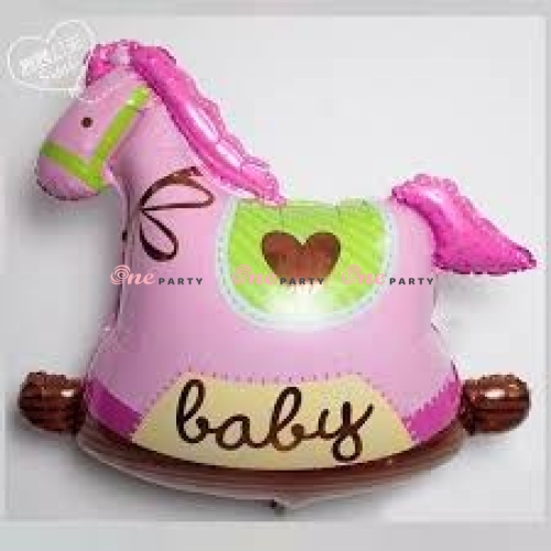 Ngựa gỗ mini Hồng - cái