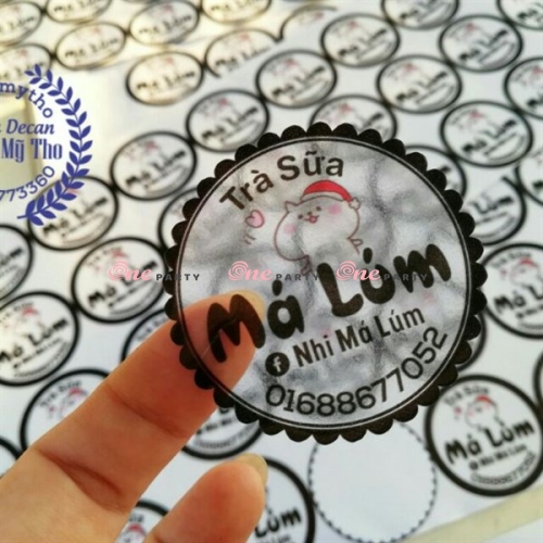 In tem trong decal sữa - cán màng - bế