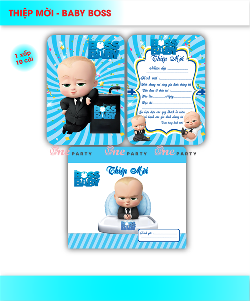 Thiệp mời baby boss trai