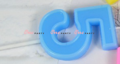 Nến số 5 Xanh
