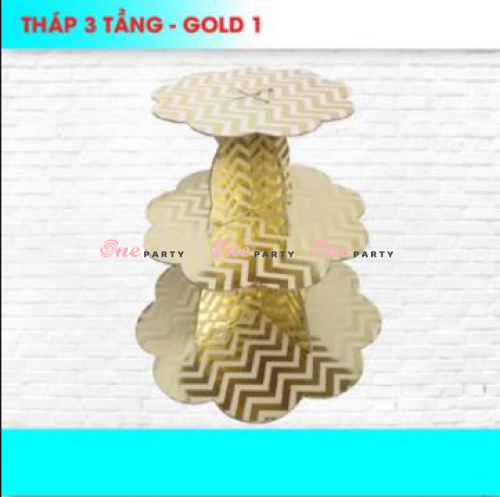 Tháp bánh 3t vàng ánh kim - cái
