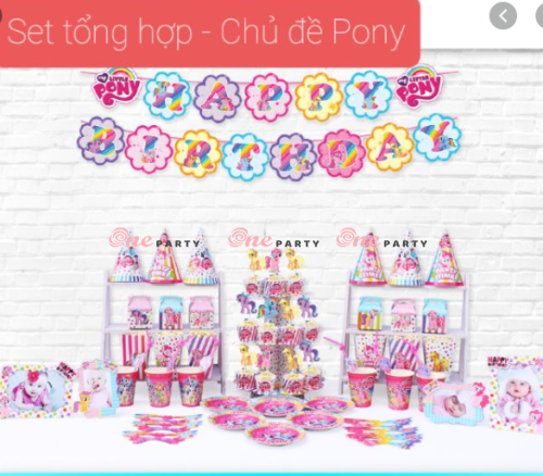 Set 6 món chủ đề Pony