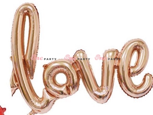 Chữ Love liền Hồng Gold - cái