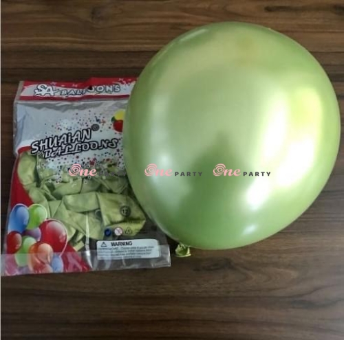 Tròn chomre 10in lá nhạt - túi/50c