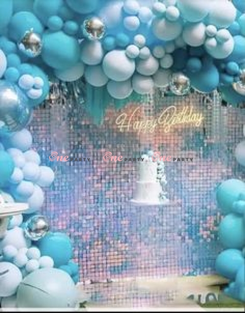 Sequin backdrop màu bạc- tấm
