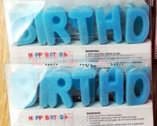 Nến chữ HPBD xanh
