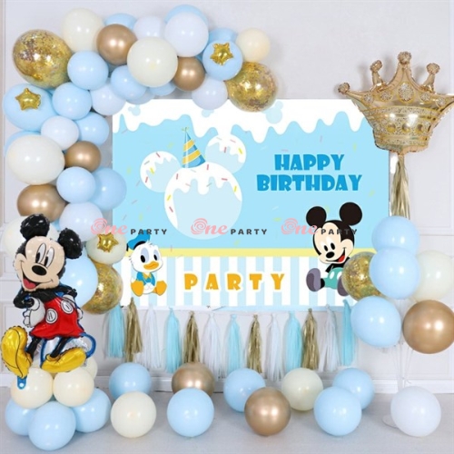 31627 Set bóng trang trí mickey xanh - bộ