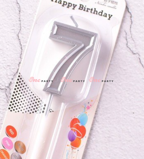 Nến số 7 Bạc