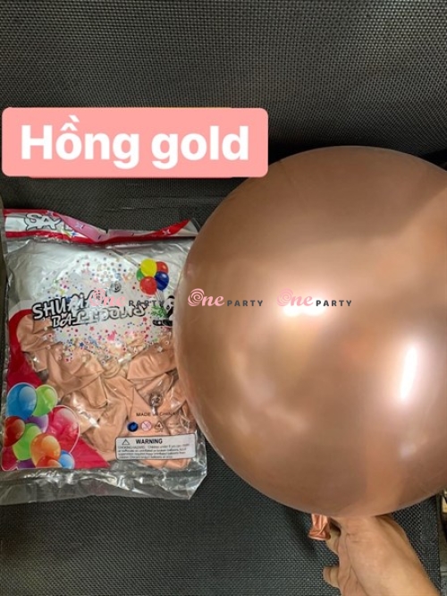 Tròn chomre 10in hồng gold - túi/50c