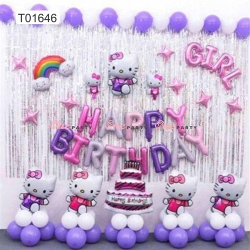 T01646 Set Bóng mèo kitty - bộ