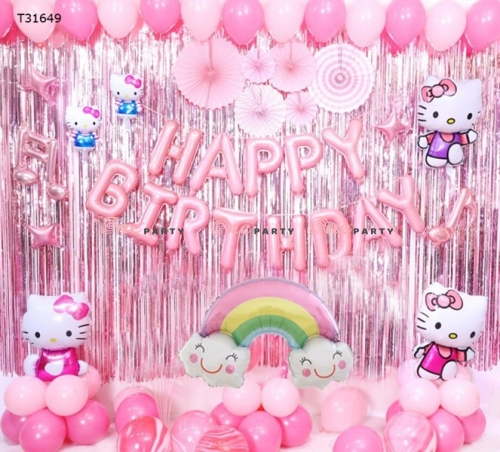 T31649 Set bóng kitty cầu vồng mây - bộ
