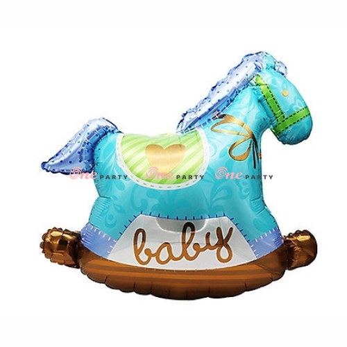 Ngựa gỗ mini Xanh - cái