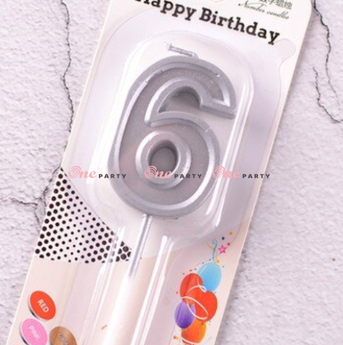 Nến số 6 Bạc