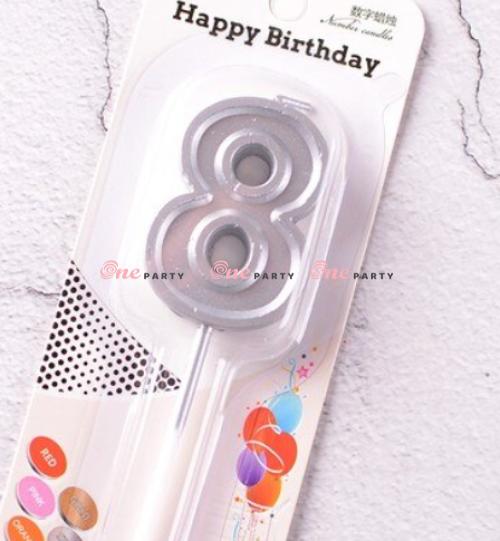Nến số 8 Bạc