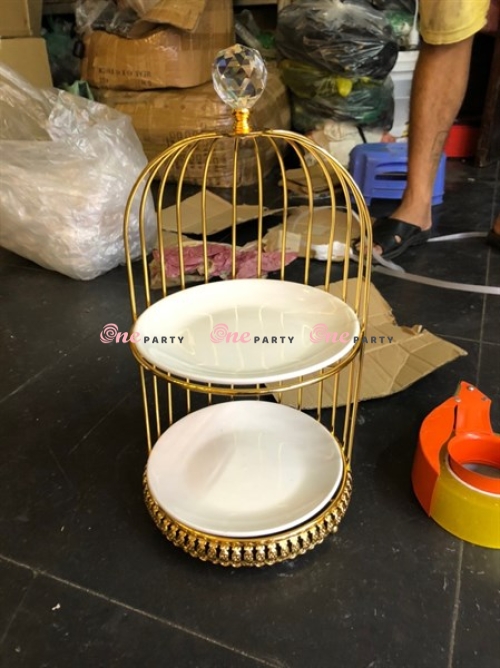 Kệ bánh lồng chim 2 tầng - bộ