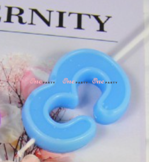 Nến số 3 Xanh