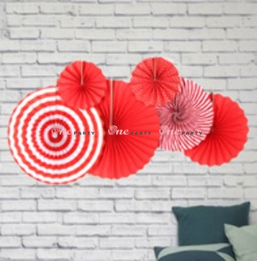 Quạt Đỏ - bộ/6 cái