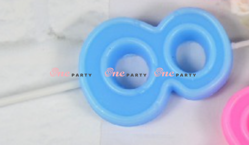 Nến số 8 Xanh