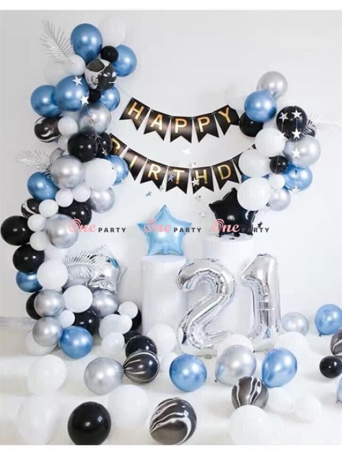 11411 Set bóng hpbd tông xanh - bộ