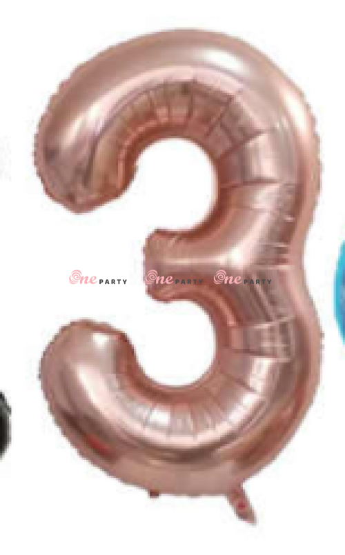 Số 3 lớn hồng gold - cái