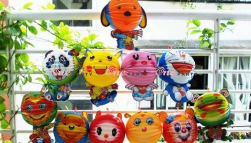 Lồng đèn giấy hình thú trung