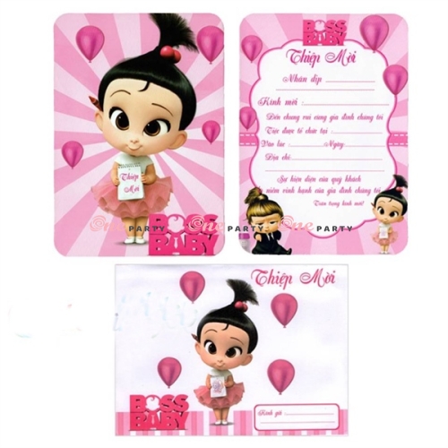 Thiệp Boss Baby Gái