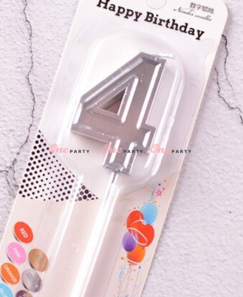 Nến số 4 Bạc