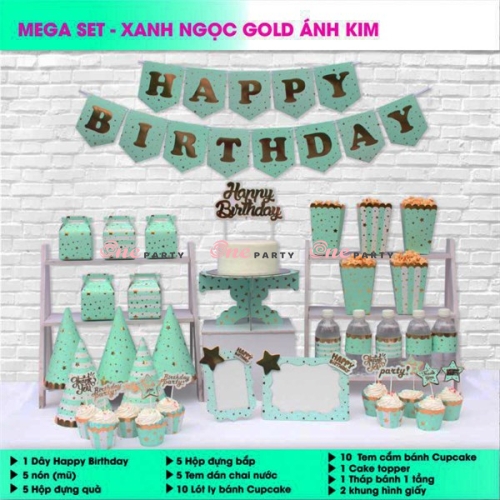 Set Xanh Ngọc ánh kim - bộ (bộ)