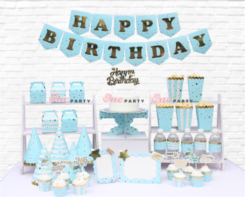 Set kim tuyến xanh dương nhạt - bộ