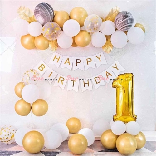 01009 Set bóng trang trí màu vàng sang chảnh - bộ