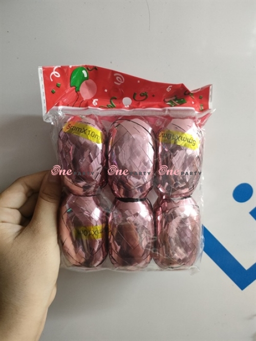 Ruy băng trứng gà hồng gold túi / 6 cái